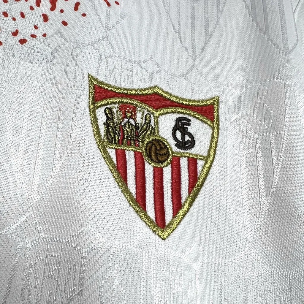 93-94 Sevilla Home Retro Kit Vintage Shirt Football AAAAJersey Yupoo 3