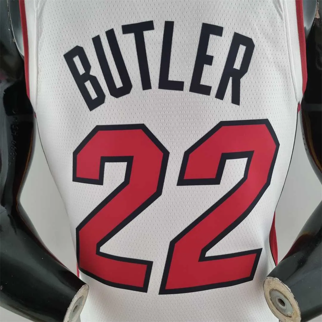 75th Anniversary Miami Heat BUTLER#22 White NBA Jersey 7