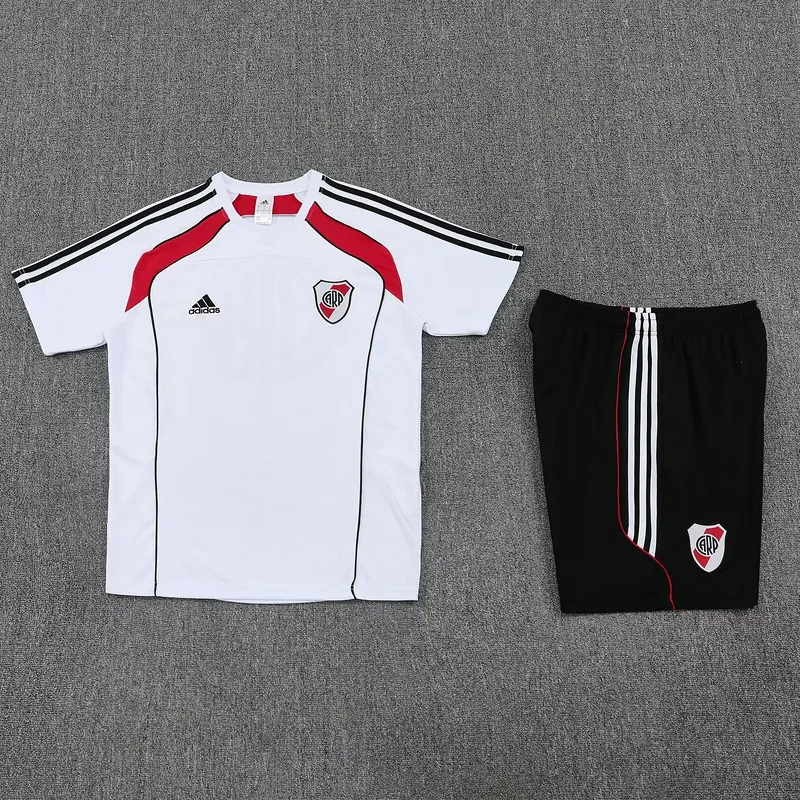 25-26 River Plate White Training Kits Football Tracksuits 1