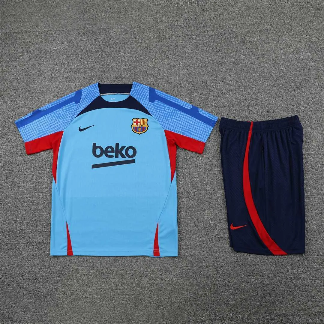 22-23 Barcelona training suit short sleeve kit blue - 3 15