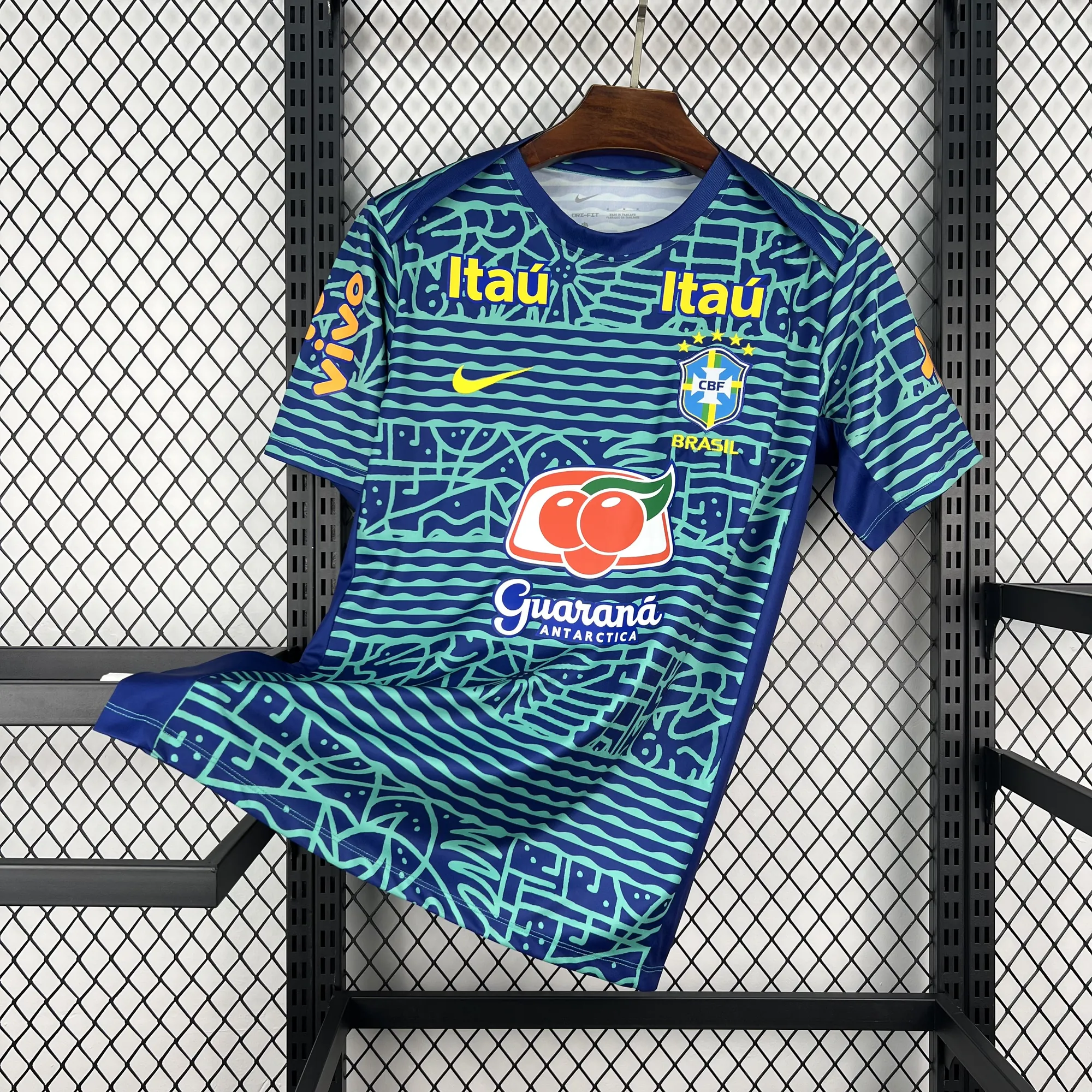 2024 Brazil Mens Pre-Match Kit Football Retro T-Shirt AAAAJersey Supply Yupoo 9 6