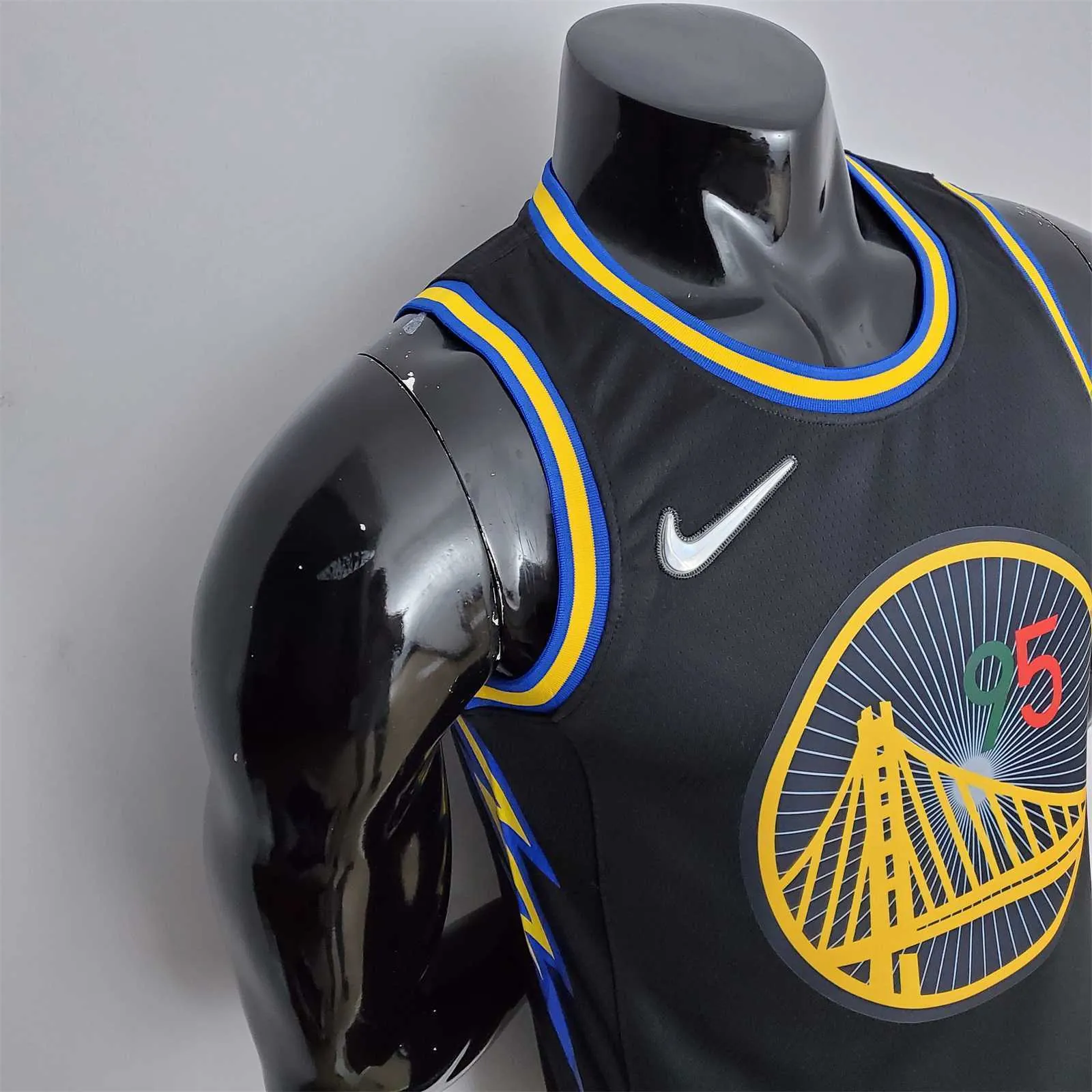 2022 75th Anniversary Golden State Warriors TOSCANO#95 Mexico Edition Black NBA Jersey 6