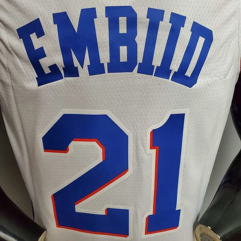Embiid #21 Detroit Pistons white 5
