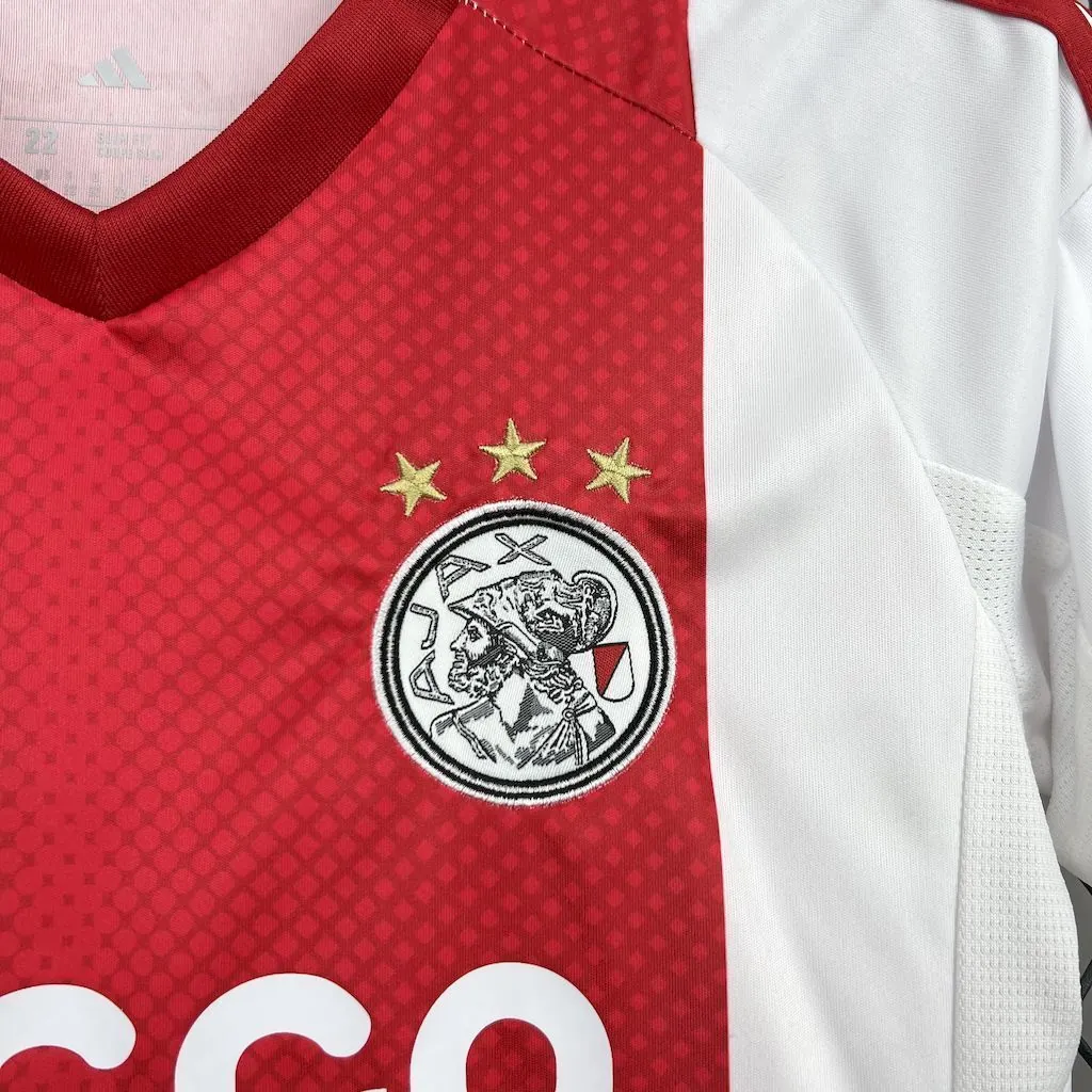 25-26 Ajax Home Kid Kits Youth Apparels Soccer AAAAJersey Yupoo-1 3