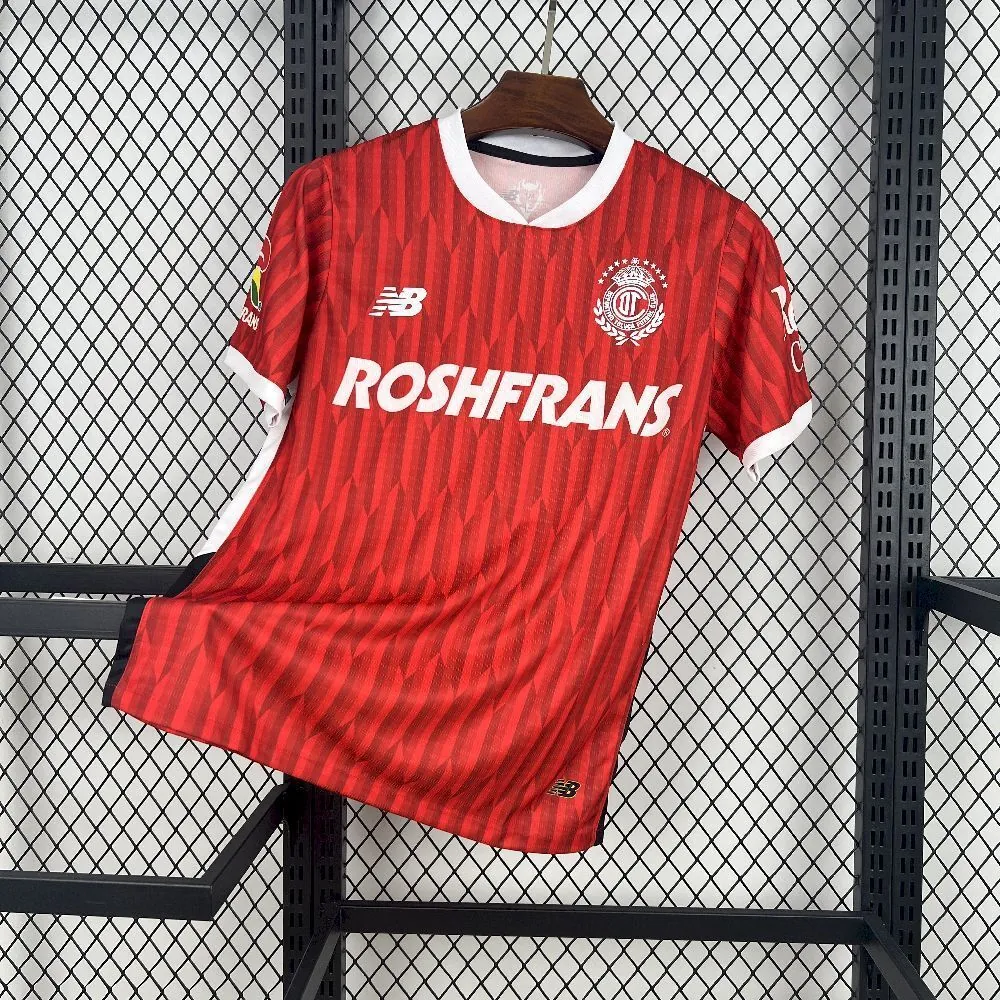 25-26 Toluca Home Kit Red Shirt Football Uniform AAAAJersey Supply Yupoo 7
