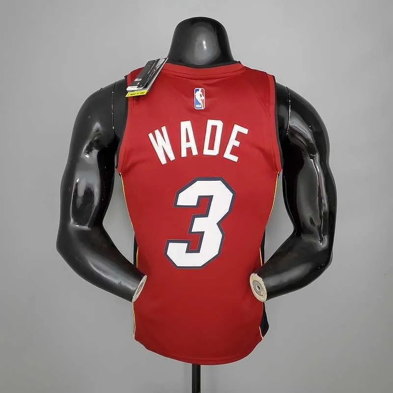 New Miami Heat Jordan WADE#3 Burgundy 6