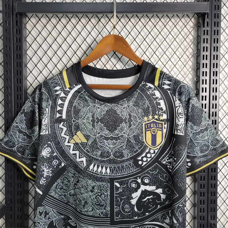 2024 Italy Black Special Edition Size S-XXL Soccer Jerseys 4
