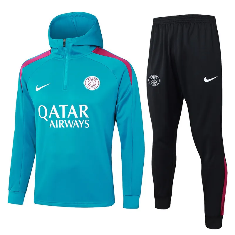 24-25 PSG Hoodie Long Sleeve Training Suit Football Shirts 3