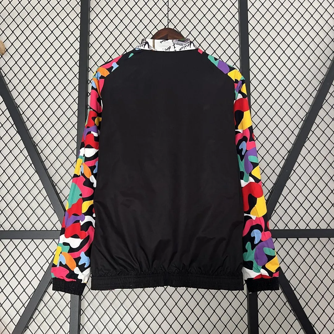 23-24 Manchester United Reversible Windbreaker Black&White Double-Sides Jacket Best Jerseys Yup 2