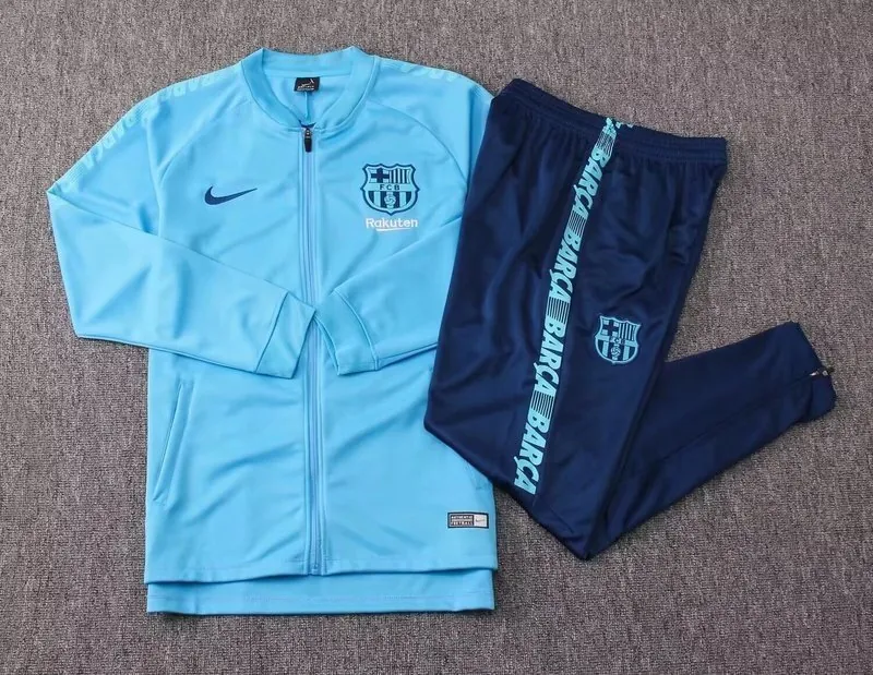 25-26 Barcelona Football Tracksuit Blue Long Jacket Suits 1