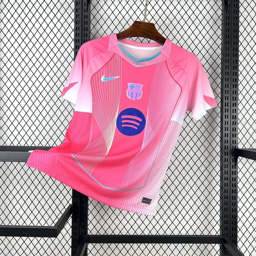 25-26 Barcelona Pink Special Edition T-Shirt Soccer Uniform AAAAJersey Supplier Yupoo 7