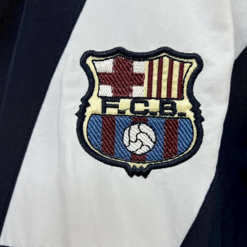 25-26 Barcelona x Kappa OG Style Navy Windbreaker Jacket AAAAJersey Supplier Yupoo 6