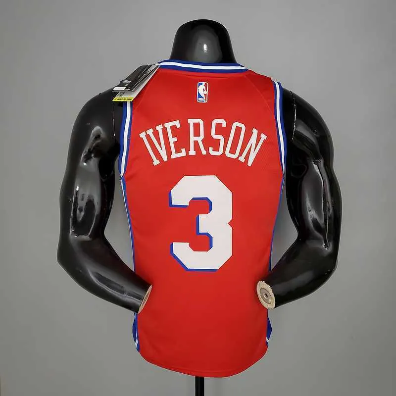 2021 IVERSON#3 76ers Jordan Themed Red 3