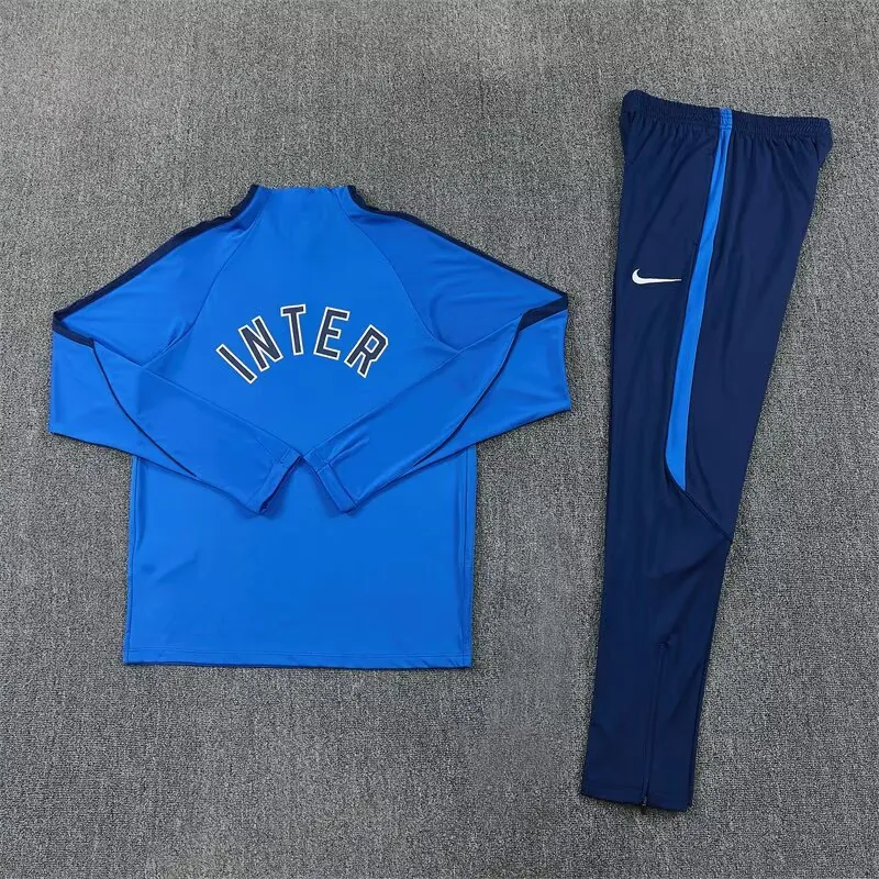 26-27 Inter Milan Mens Kit Color Blue Half Pull Training Suit Yupoo 7 1
