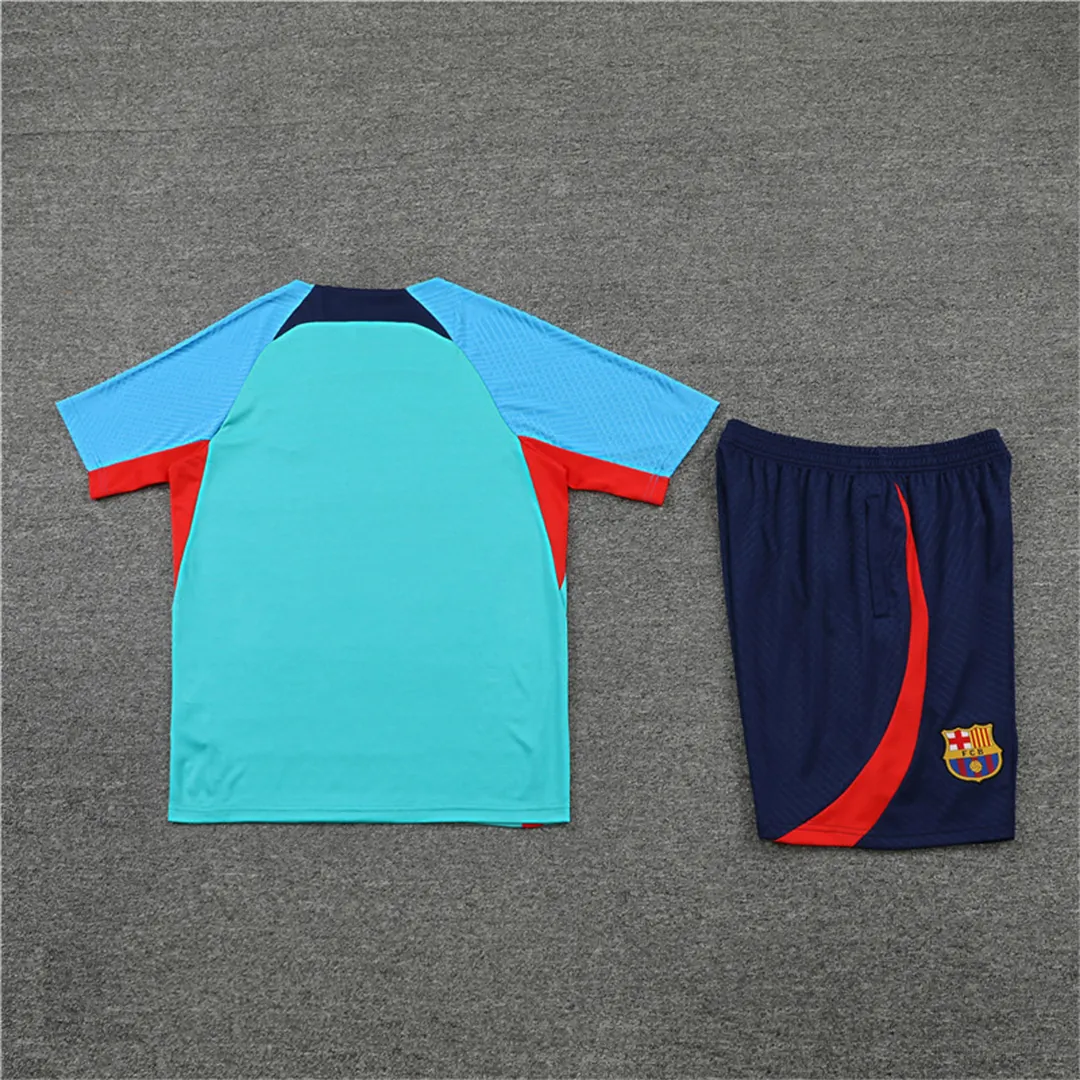 22-23 Barcelona training suit short sleeve kit blue 1