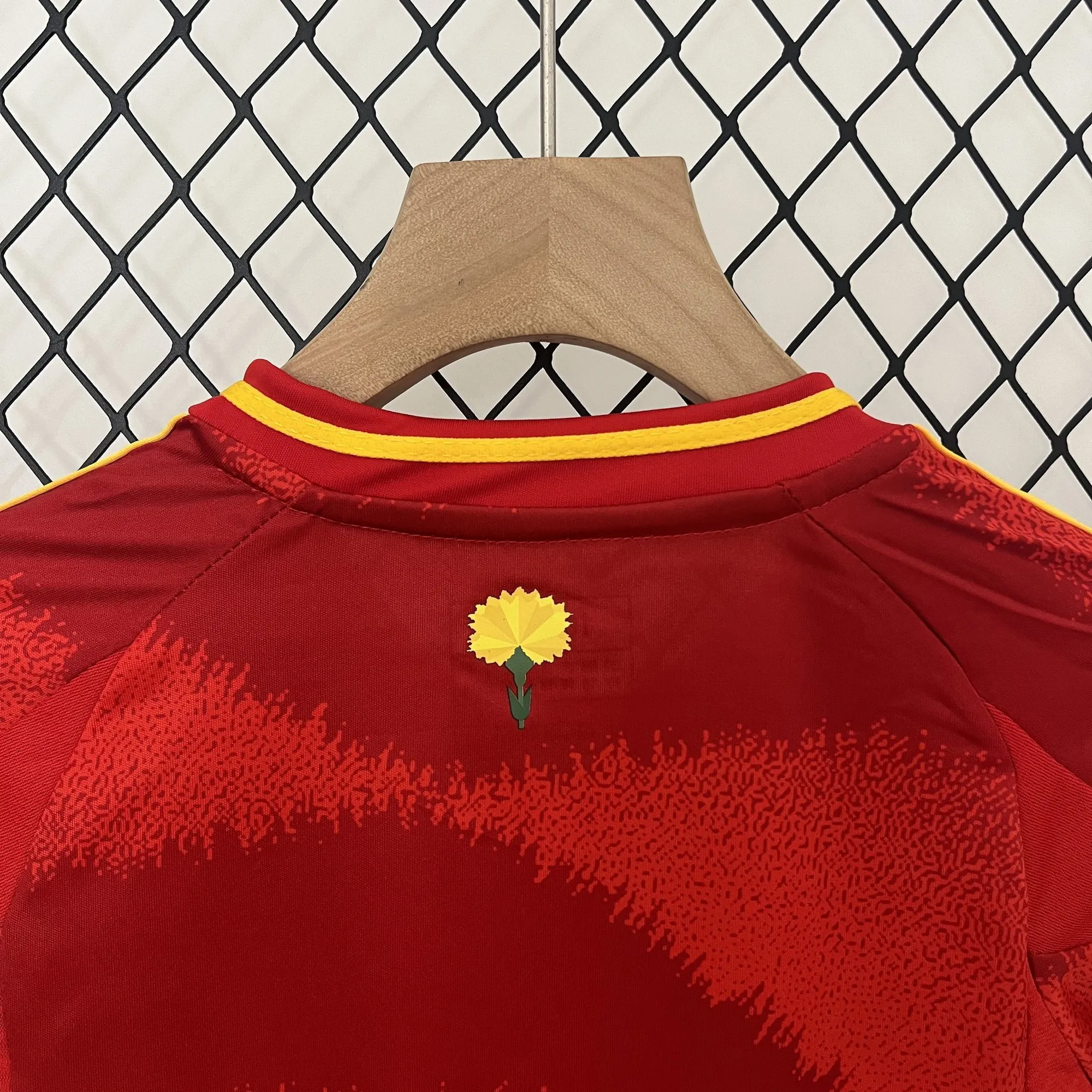 2024 Spain Home Kid Kits Children Sets Football AAAAJersey Yupoo 6