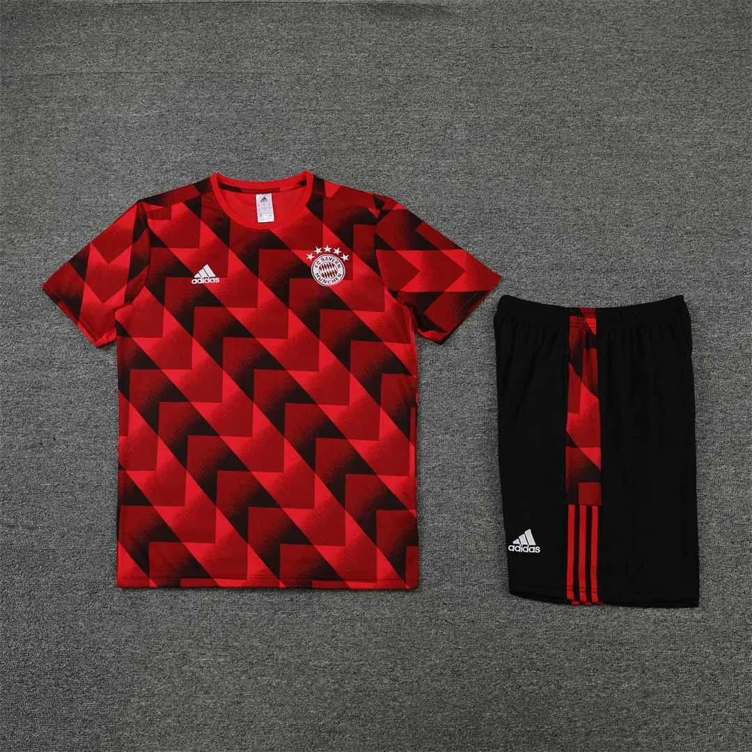 22-23 Bayern Training Suit Short Sleeve Kit Red 12