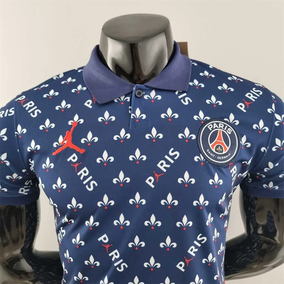 PSG Polo Jordan co branded blue 5