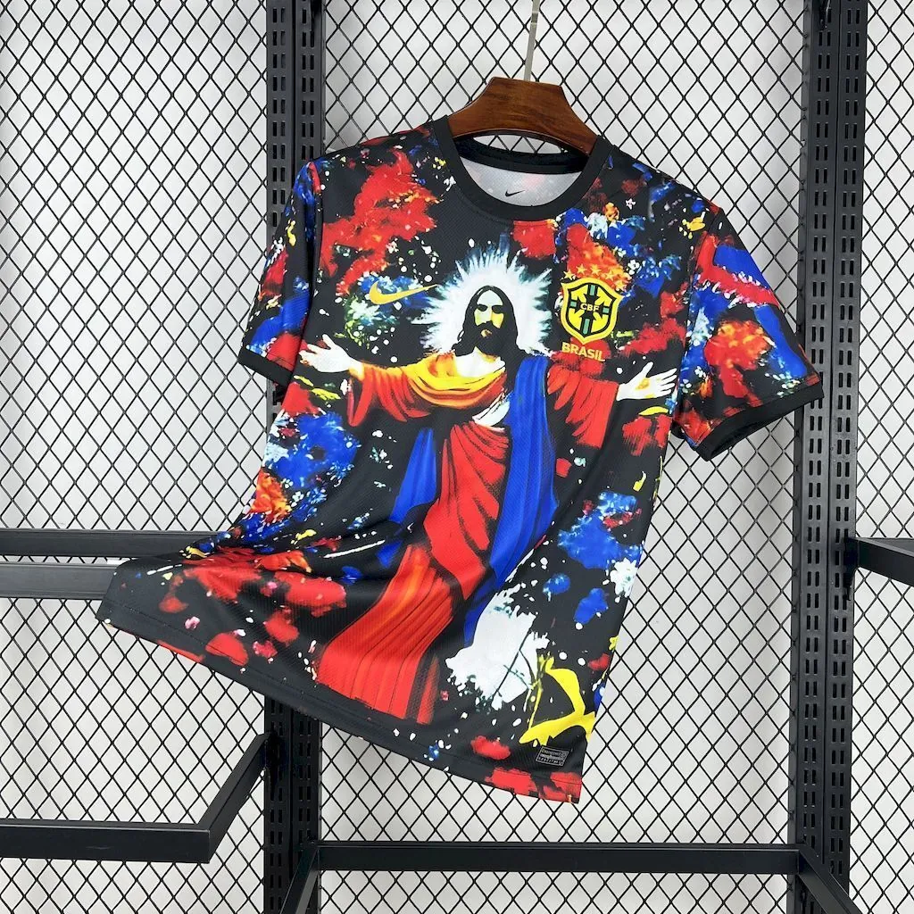 2025 Brazil Cristo Redentor Colorful Special Edition T-Shirt Football Apparels Soccer AAAAJerse 4