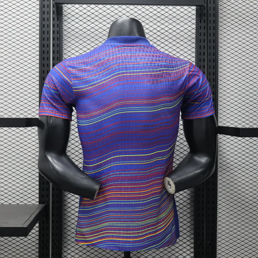 25-26 Barcelona Pre-Match Kit Player Version Striped Shirt Soccer AAAAJersey Yupoo 1