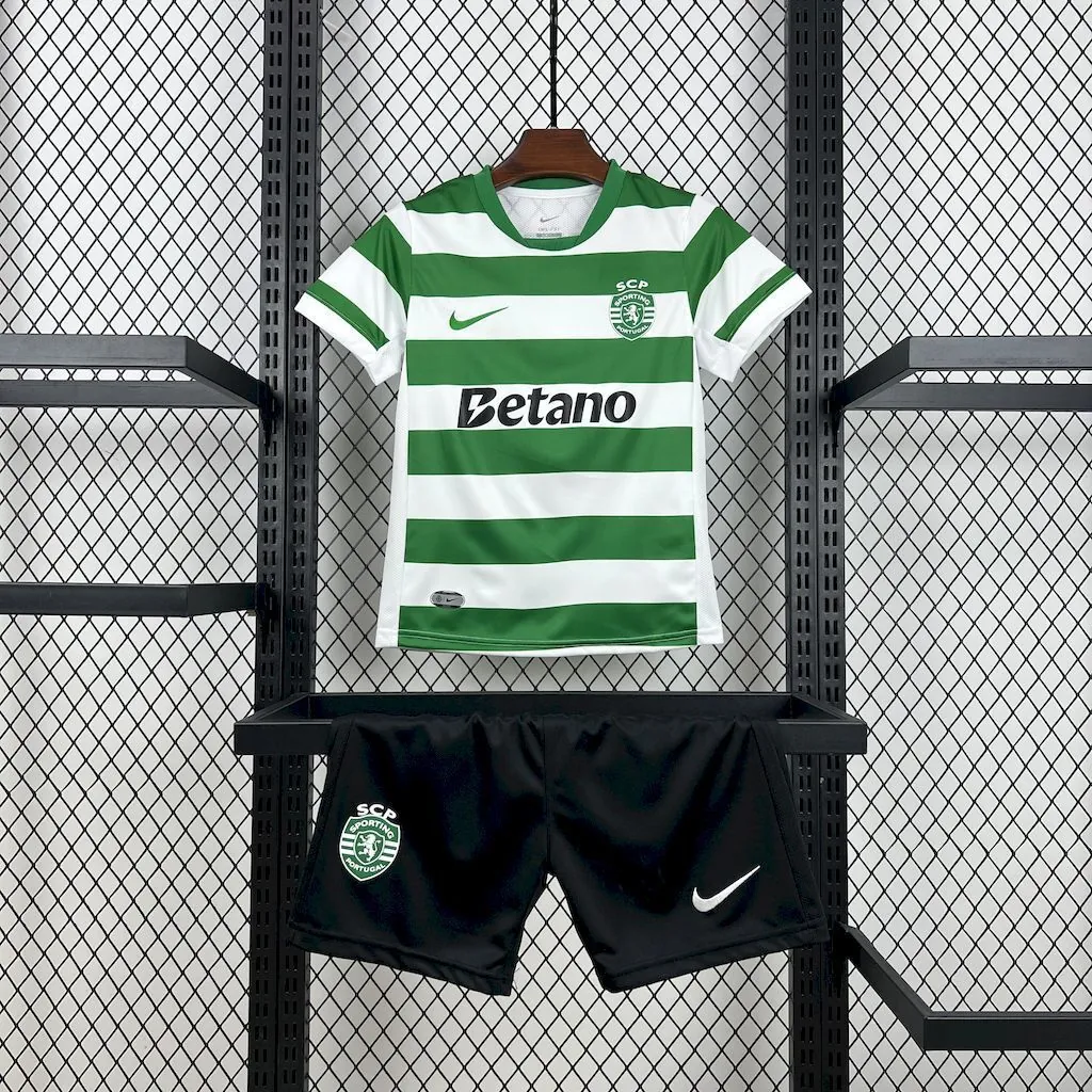 25-26 Sporting CP Home Kid Kits Youth Apparels Soccer AAAAJersey Yupoo 10
