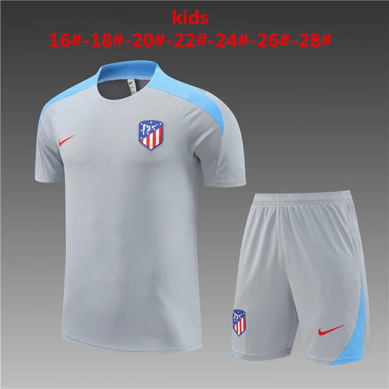 24-25 Atletico Madrid Training Kids Soccer Jerseys Football Shirts 1