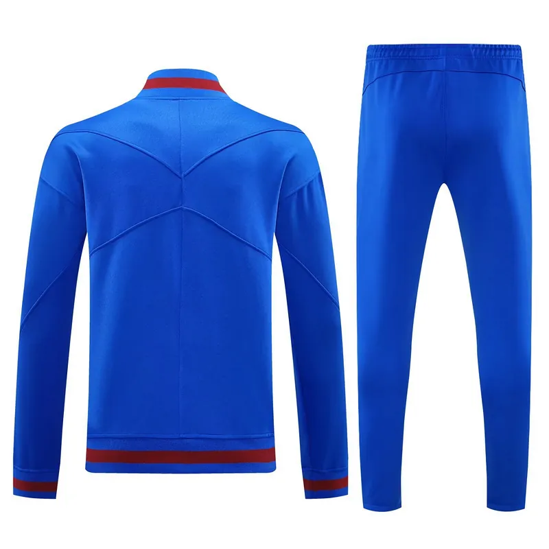 25-26 Barcelona Blue Football Tracksuits Long Jacket Suits 2