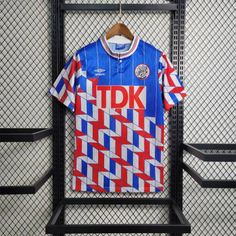 1990 Retro Ajax Away S-XXL Cheap Soccer Jerseys 6