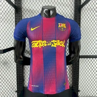 25-26 Barcelona x Travis Scott Edition Home Kit Player Version Shirt AAAAJersey Supply Yupoo 5
