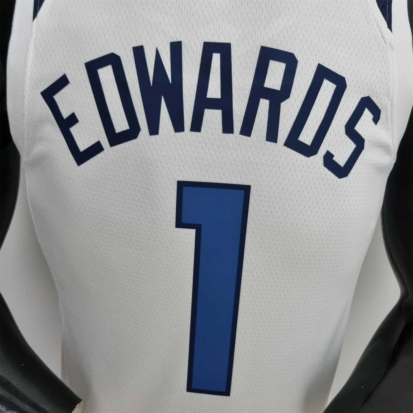 75th Anniversary Minnesota Timberwolves Edwards #1 White NBA Jersey 4