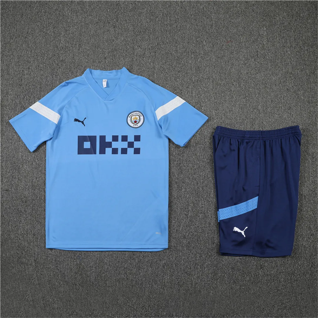 22-23 Manchester City Training Kit Blue 13