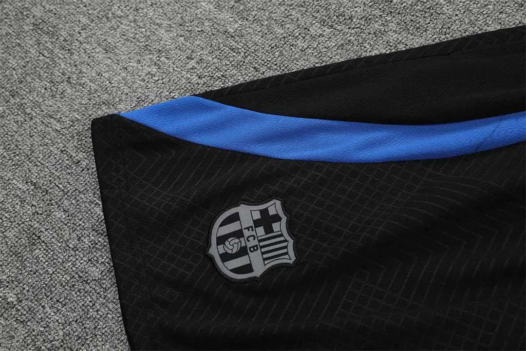 22-23 Barcelona Training Suit Short Sleeve Kit Black Grey 14