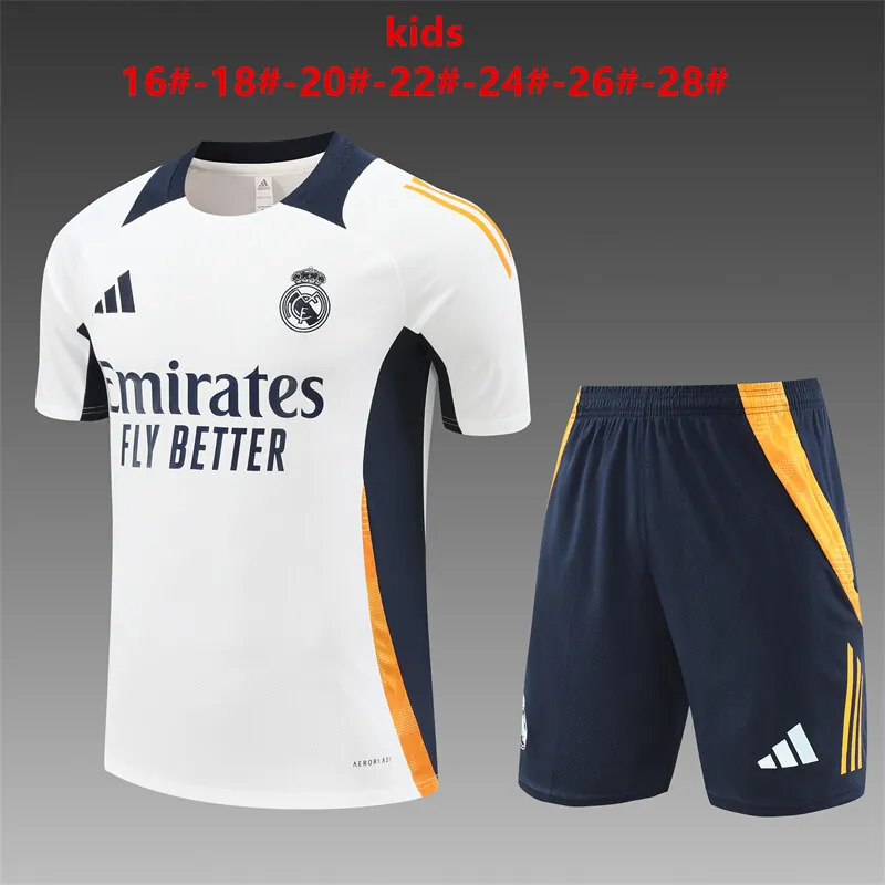 24-25 Real Madrid Training Kids Soccer Jerseys Football Shirts 1