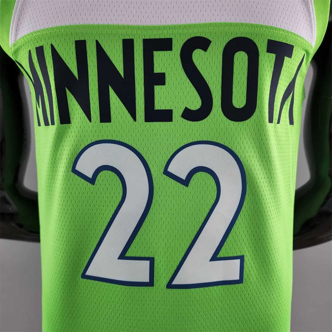 Minnesota Timberwolves Wiggins#22 Air Jordan NBA Jersey Blue 4