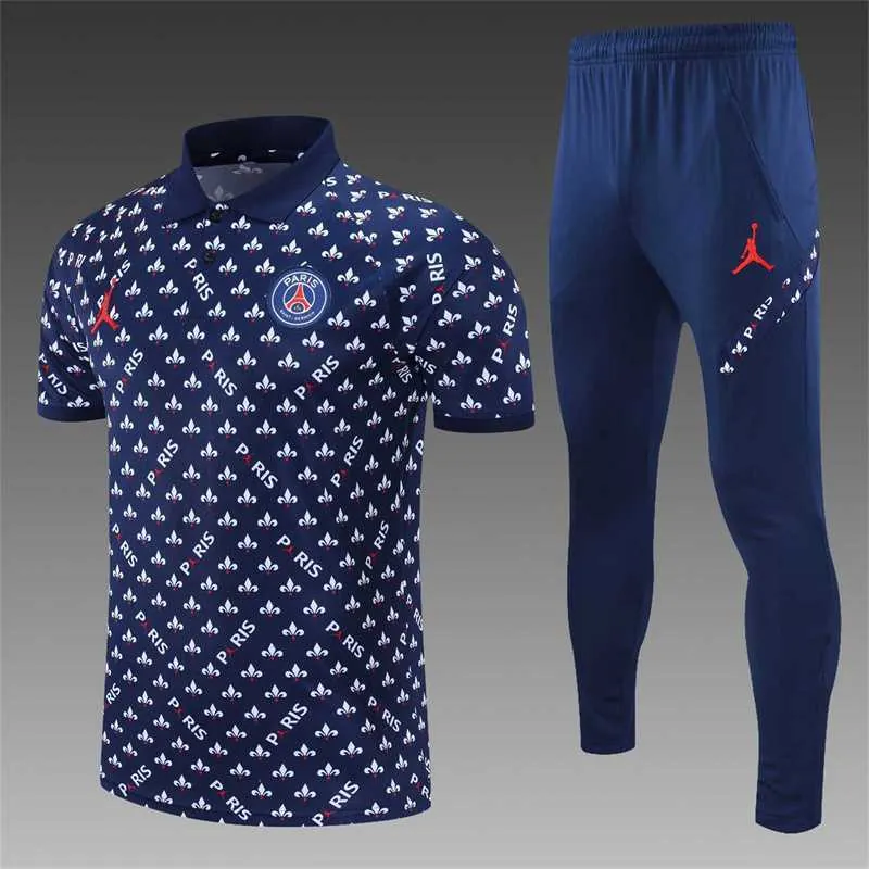 Polo Jordan PSG sapphire blue and white print 20