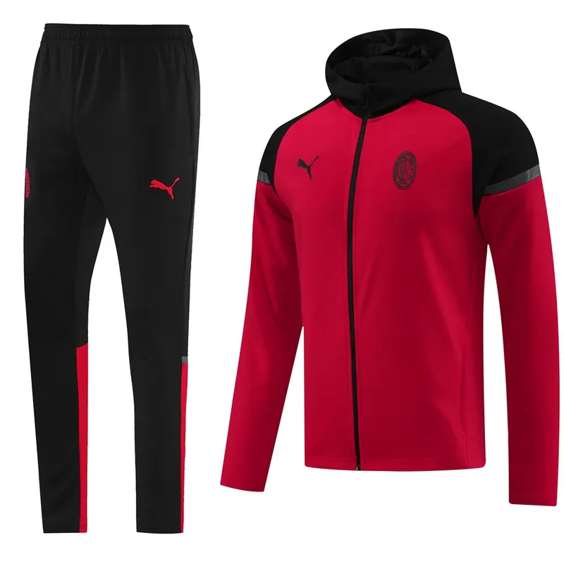 24-25 AC Milan Red Hoodies Jacket Suits Football AAAAJersey Yupoo 3