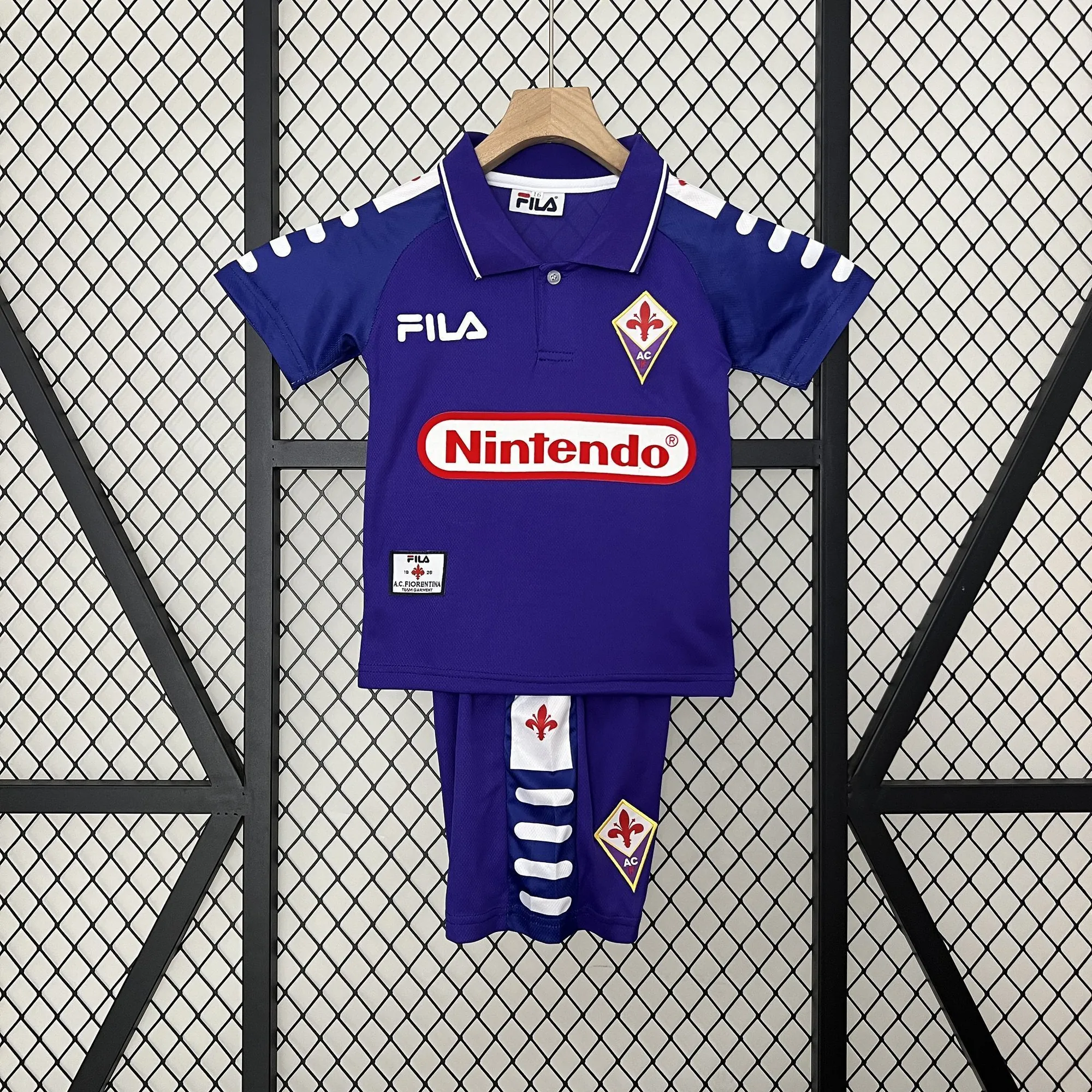 98-99 Fiorentina Home Retro Kid Kits Youth Apparels AAAAJersey Wholesale Yupoo 8