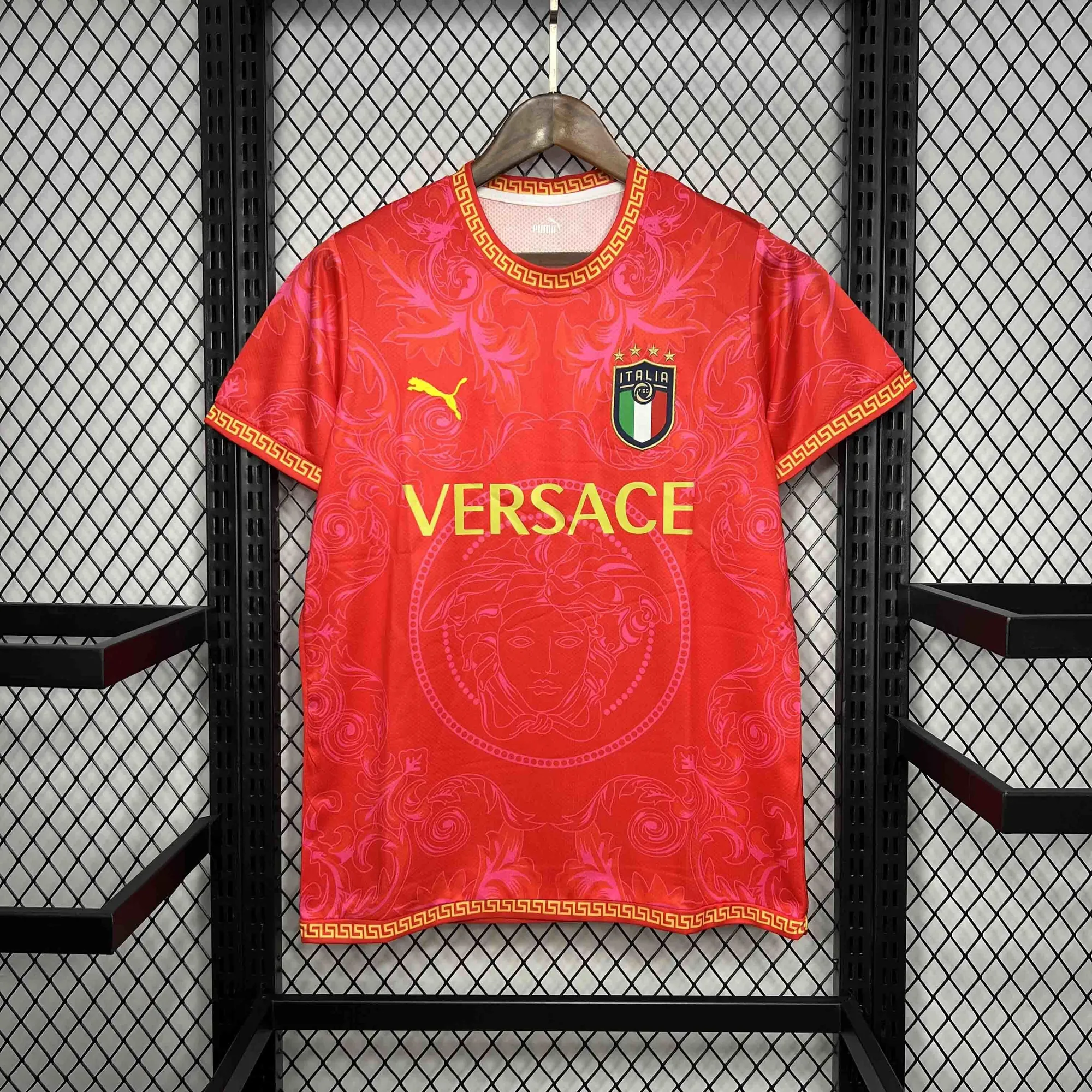 2022 Italy Versace Special Edition Red Kit Football Uniform AAAAJerseys Dropshipping Yupoo 5