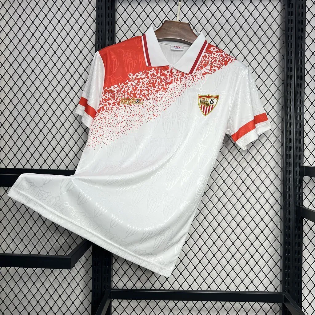 93-94 Sevilla Home Retro Kit Vintage Shirt Football AAAAJersey Yupoo 4