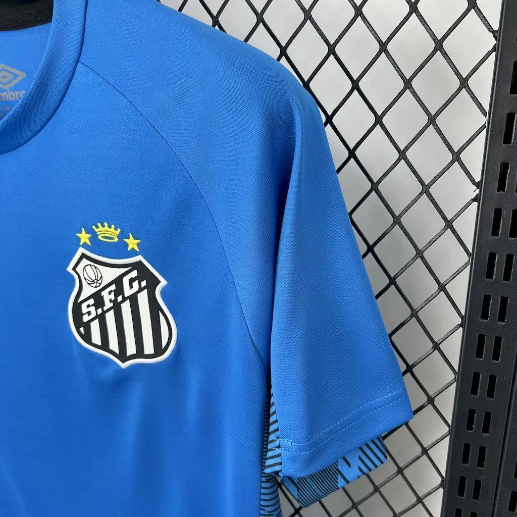 25-26 Santos Blue Goalkeeper Kit Football T-Shirt AAAAJersey Supply Yupoo 2