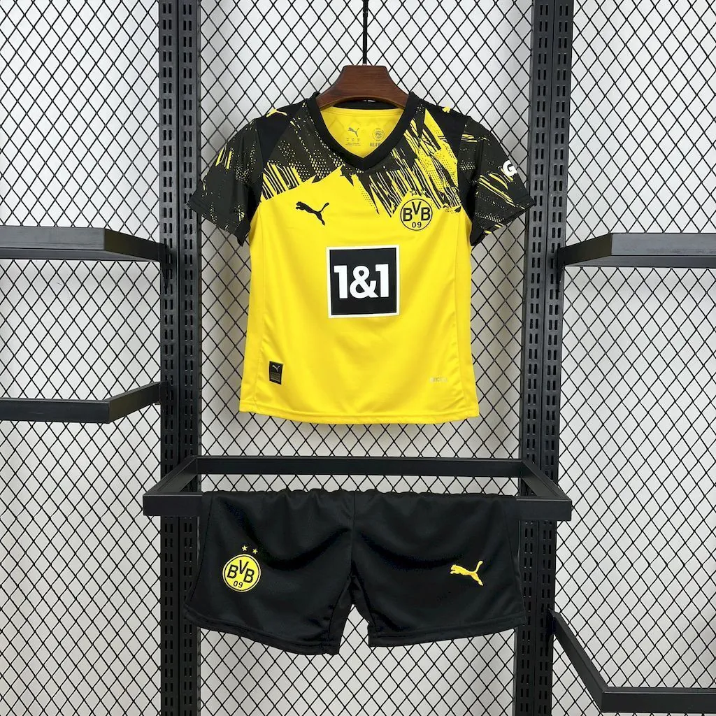 25-26 Borussia Dortmund Home Kids Kits Youth Apparels Yellow AAAAJersey Supplier Yupoo 8