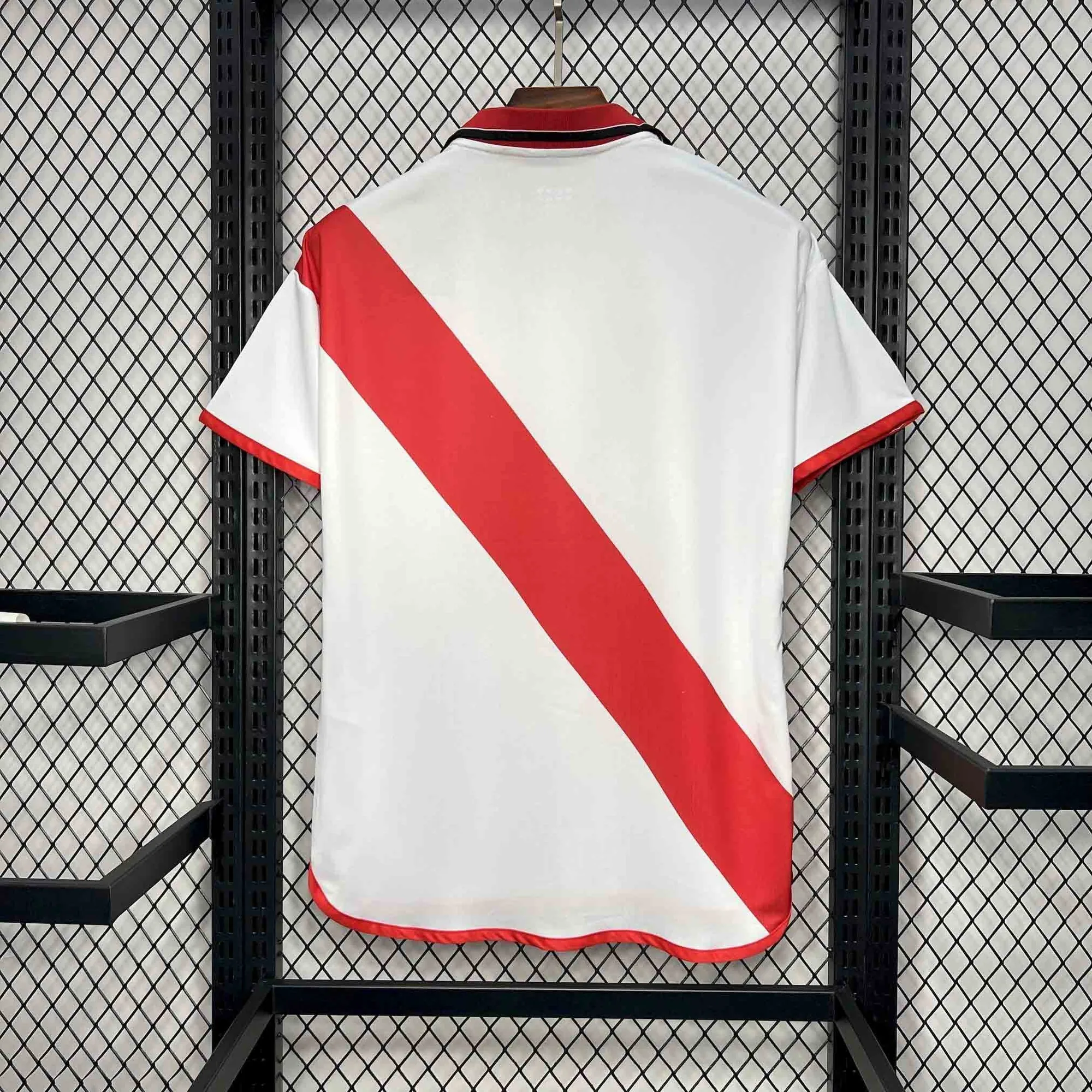 01-02 Rayo Vallecano Home Retro Kit Vintage Shirt AAAAJersey Supplier Yupoo 3