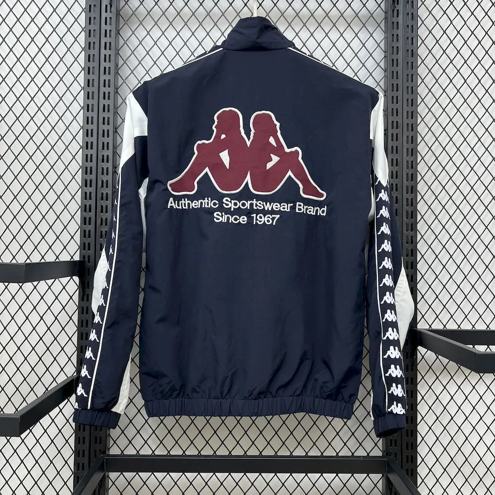 25-26 Barcelona x Kappa OG Style Navy Windbreaker Jacket AAAAJersey Supplier Yupoo 7