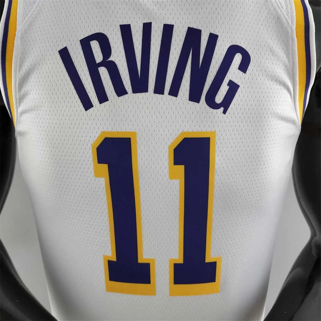 75th Anniversary IRVING #11 Los Angeles Lakers White NBA Jersey 2
