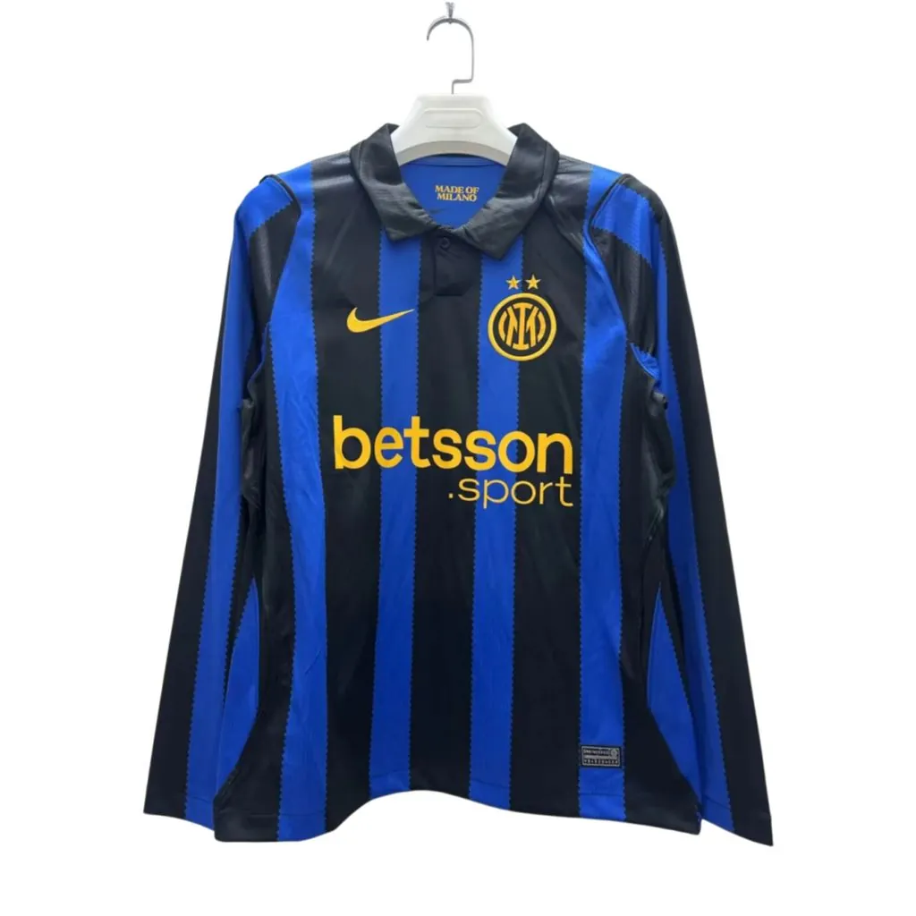 26-27 Inter Milan Mens Home Kit Football Long Sleeve T-Shirt AAAAJersey Supply Yupoo 4 2