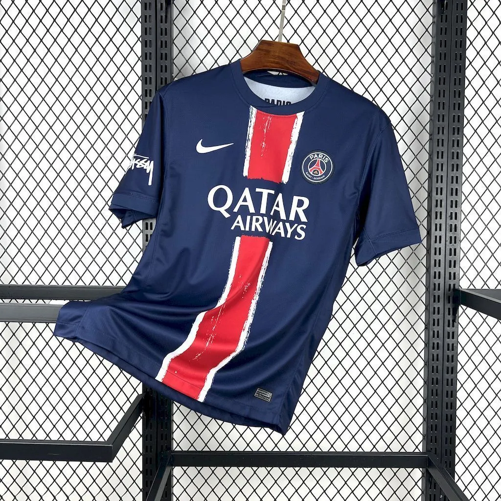 24-25 PSG x Stussy Home Kit Football T-Shirt Soccer AAAAJersey Yupoo 5
