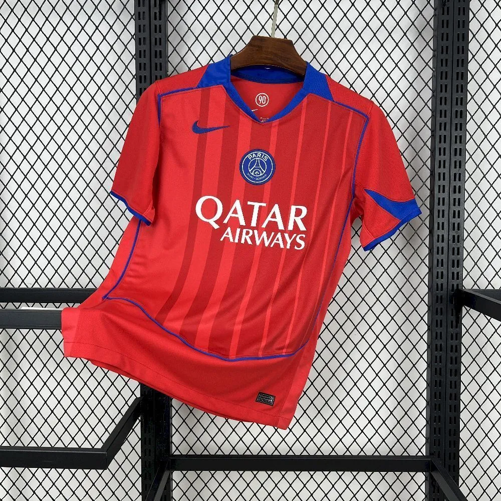25-26 PSG Third Away Kit Red Sweatshirt Football Summer Sports Shirts AAAAJersey Dropship Yupoo 6