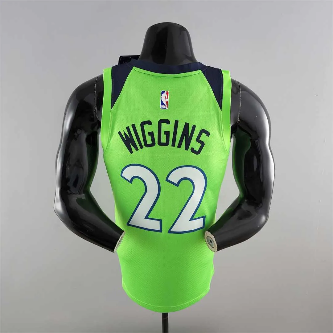 Minnesota Timberwolves Wiggins#22 Air Jordan NBA Jersey Blue 5