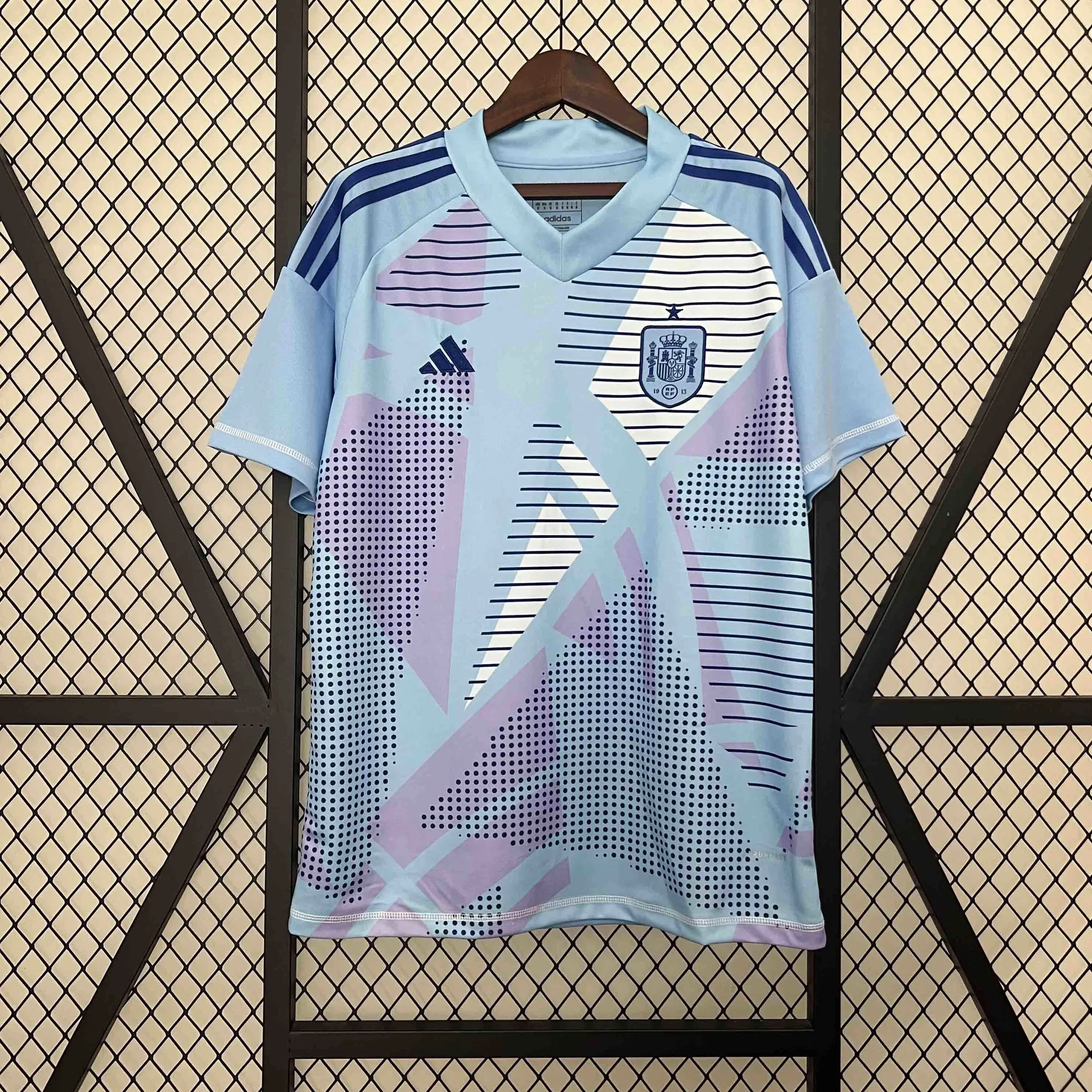 2024 Spain Goalkeeper Blue Kit Football AAAAJersey Yupoo 8