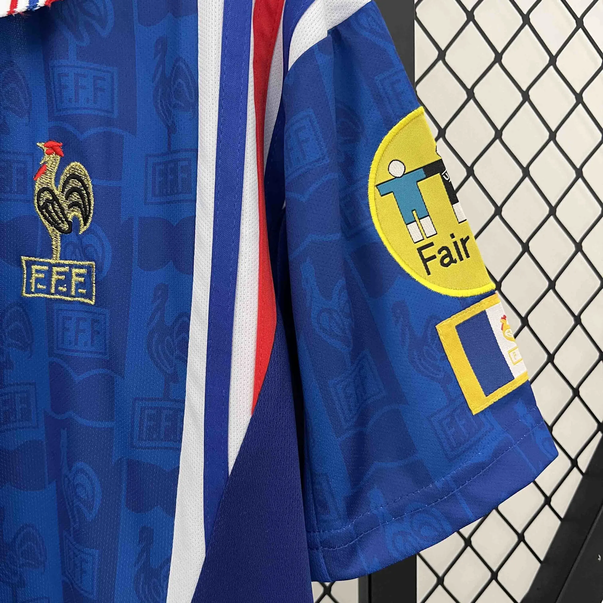 1996 France Home Retro Kit Football Uniform AAAAJerseys Dropshipping Yupoo 3